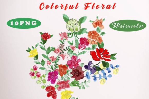 Colorful Watercolor Design for Illustrations
