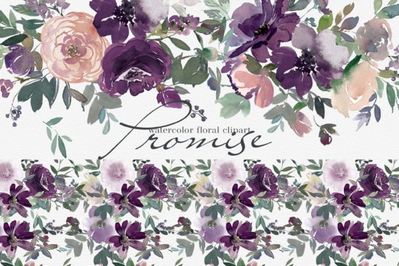 Watercolor Floral Clipart Collection and Illustrations