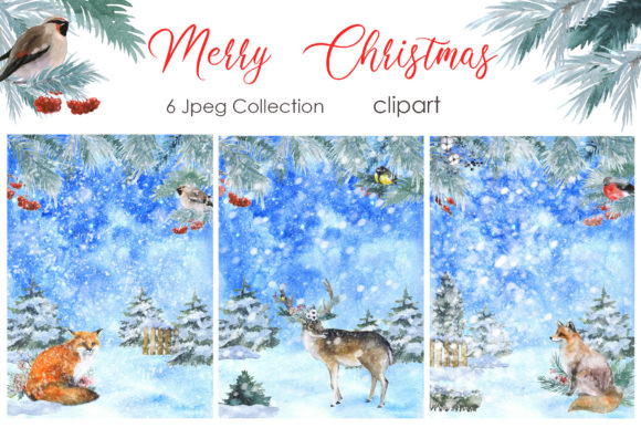 Watercolor Holiday Decor. Woodland Png