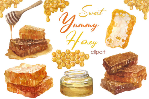 Watercolor Honey Bee Clipart Bee Decor